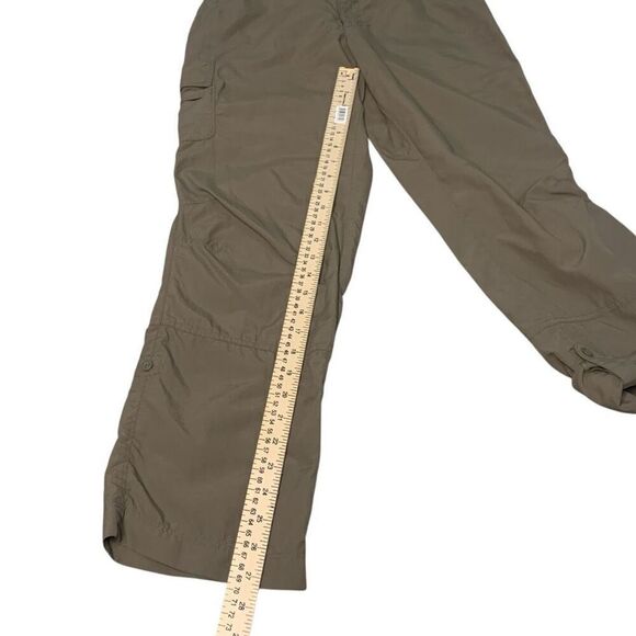 REI UPF 30 Belted Denali Pants Women's Size 4 Brown Nylon 6 Pocket Roll Hem - Picture 4 of 6